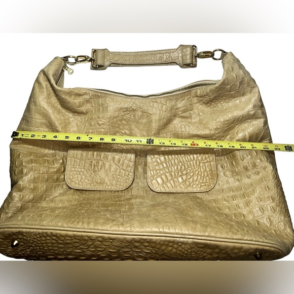 Terrida Vintage Croc Leather Tote Duffle Carry On Travel Bag Italy - Picture 10 of 13